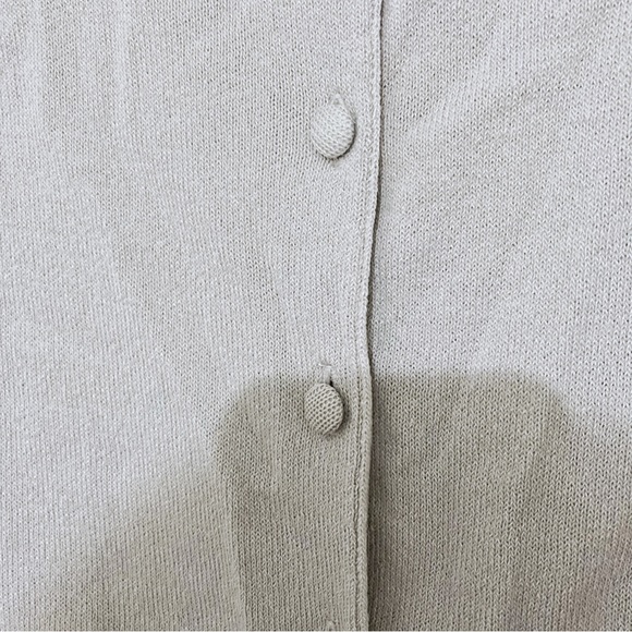 Oscar Oscar De La Renta Gray/Sliver Lace Back Cardigan Size S - Picture 4 of 8